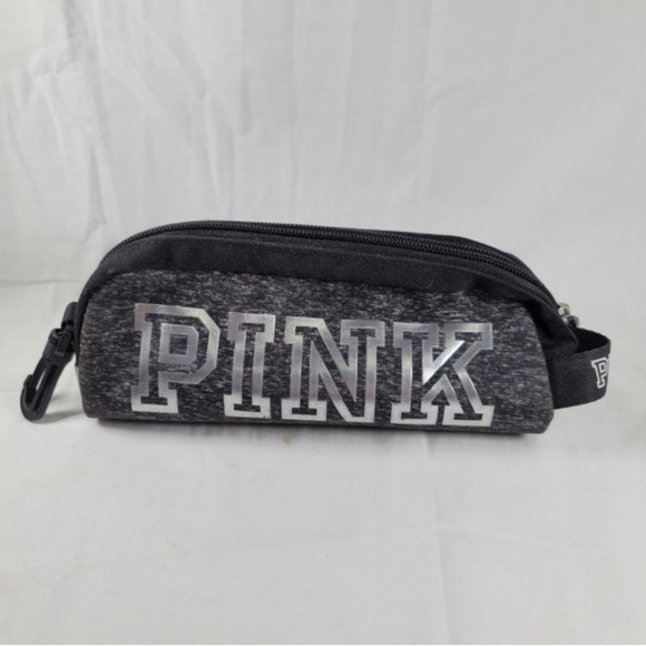 Pink Cosmetic Bag Preloved like new condition with metallic lettering - Picture 1 of 6